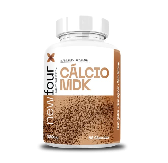 Cálcio MDK (Cálcio, Magnésio, Vit D, Vit K2 e Zinco) 500mg 60 Caps- New Four Mednutri Store Distribuidora de produtos alimentação formulas infantis Belem PA 01